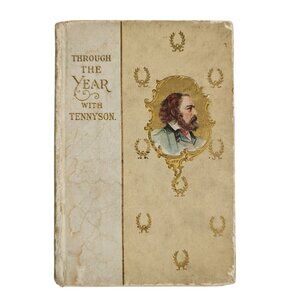 Through The Year With Tennyson Antique Book Illustrated Pocket Hardcover Poetry